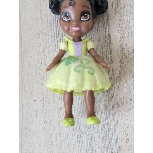 Disney Tiana toddler Princess Frog glitter mini doll Pixar toy figure - Picture 3 of 4